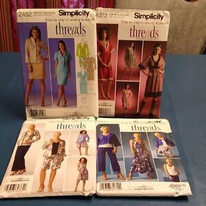 Simplicity Threads Sewing Patterns Collection Uncut Cottagecore Grandmacore